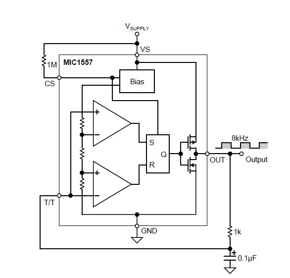 MIC1557YM5 pin connection