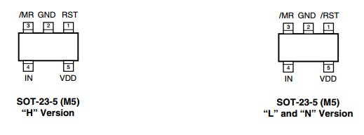 MIC2776N-YM5 pin configuration