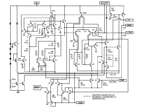  MIC2920A-5.0 pin connection