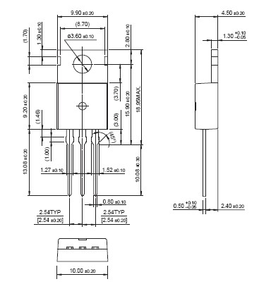 fqpf11n40c dimension