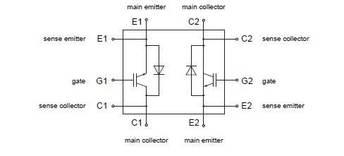 2MBI800U4G-170 Equivalent Circuit Schematic