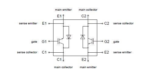 2MBI600U4G-170 Equivalent Circuit Schematic