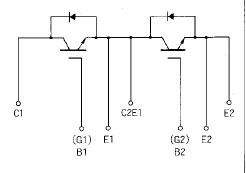 2MBI75F-120 equilavelent circuit schematic