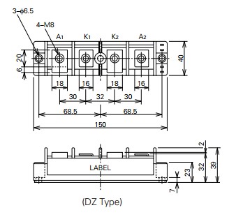 RM150DZ-2H package dimensions