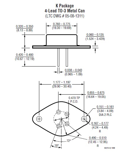 LT1074CT#PBF dimension figure