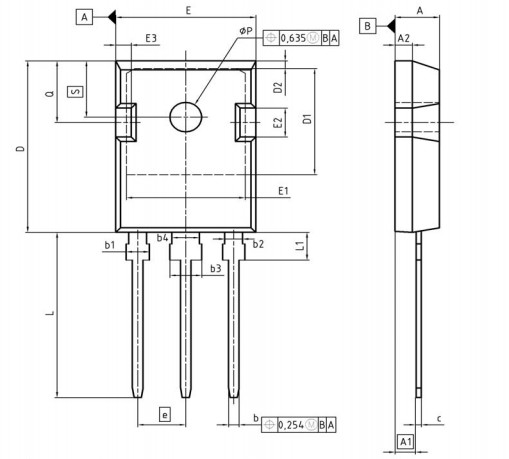 IPW60R045CP package dimensions