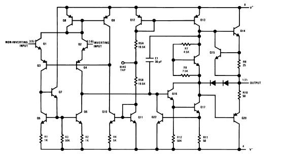 LM1458MX/NOPB block diagram