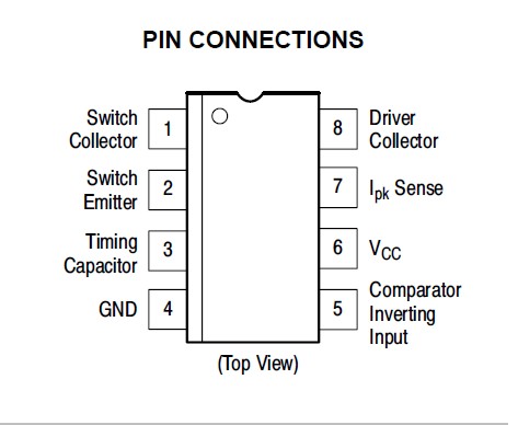  MC33063AP1G pin connection