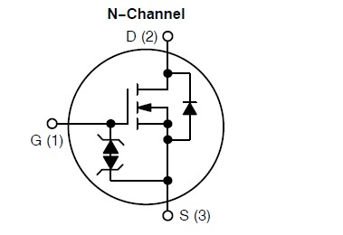 NDF04N62ZG pin connection