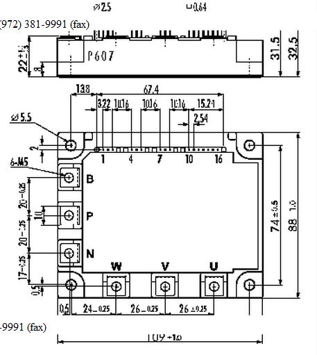 7MBI75SA-120B pin connection