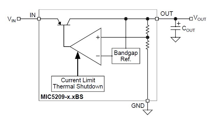 MIC5209YM5 pin connection