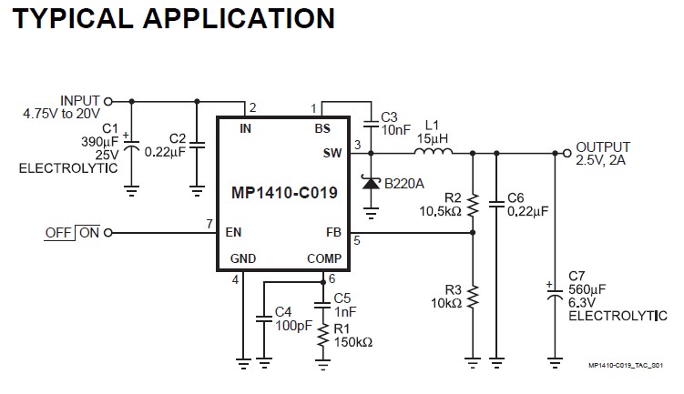 MP1410ES-LF-Z pin connection