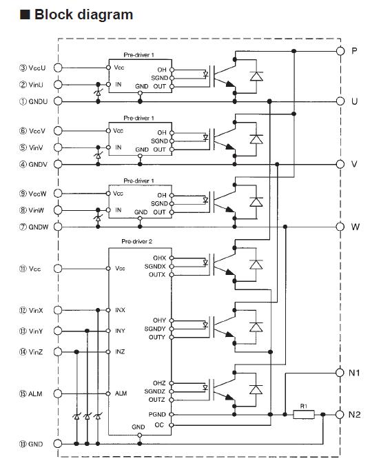 6MBP30RTB060-12 block diagram