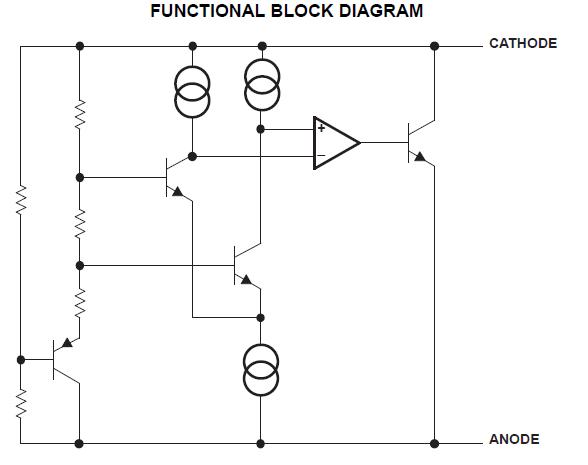 LM4040DIM3-2.5+T functional block diagram