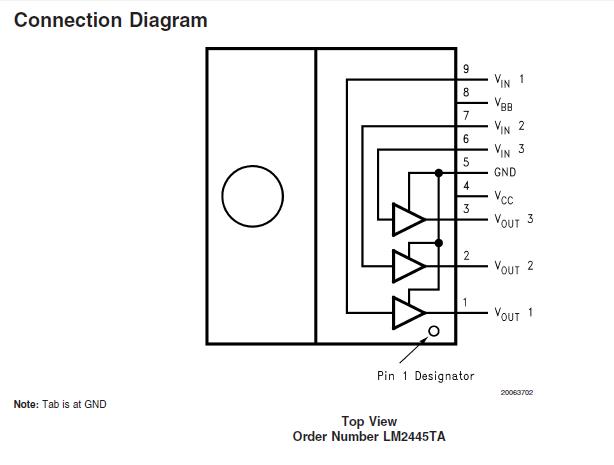 LM2445TA/NOPB block diagram