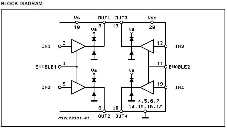 L293D pin connection