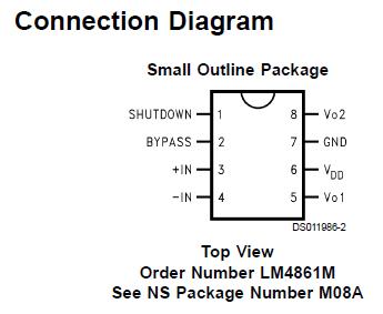 LM4861MX block diagram