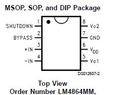 LM4864MM block diagram