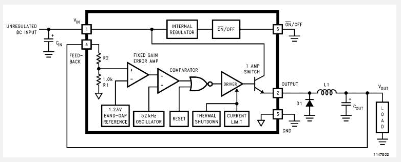 LM2575HVT-5.0/NOPB pin connection