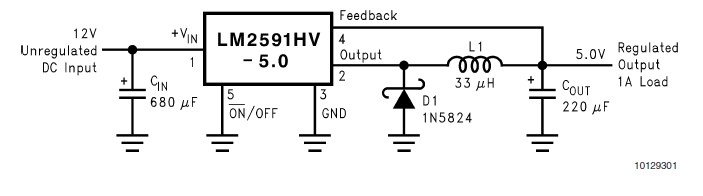 LM2576HVT-12/NOPB pin connection