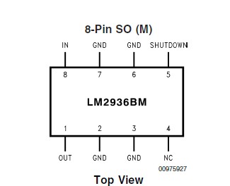 LM2936BM-5.0 pin connection