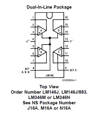 LM346N pin connection