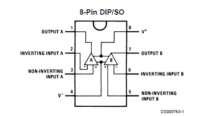 LMC662AIM pin connection