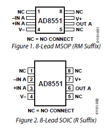 AD8551ARZ  pin connection