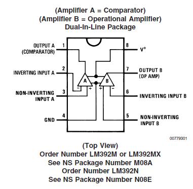 LM392N package dimensions