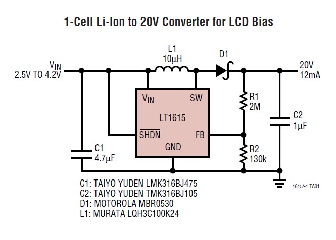  LT1615IS5#TRMPBF pin connection