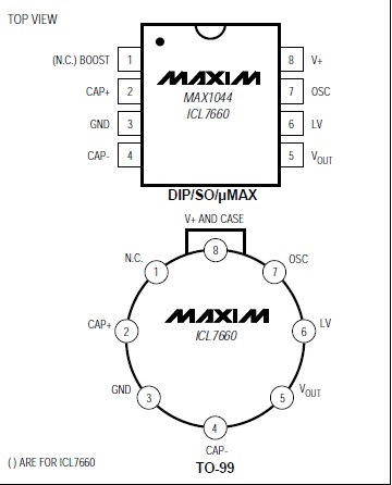  MAX1044ESA+T pin connection
