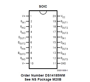 DS14185WM pin connection