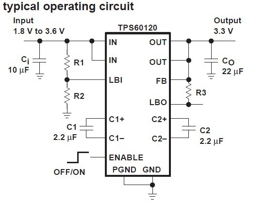 TPS60125PWP operating circuit