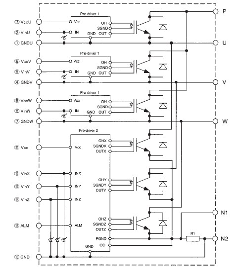 2MBI300SK-060-01 block diagram