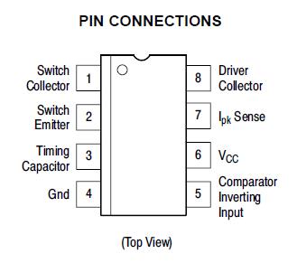 MC34063AP1 pin connection