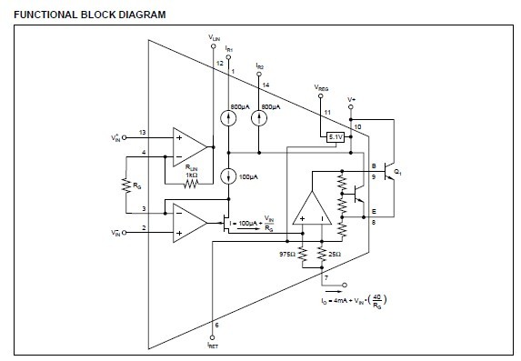 XTR105P block diagram