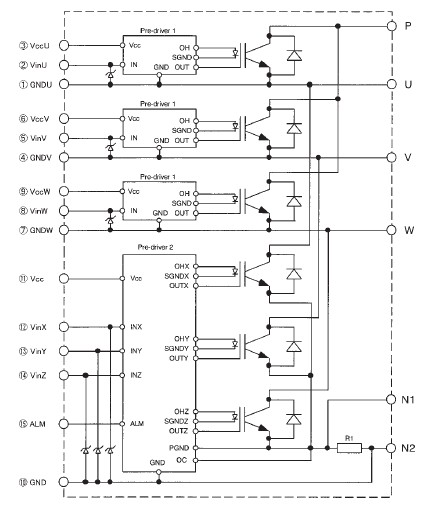 6MBP20JB060-03 block diagram