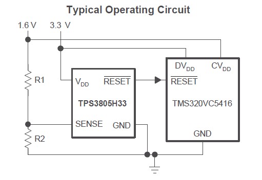 TPS3803-01DCKR Typical Operating Circuit