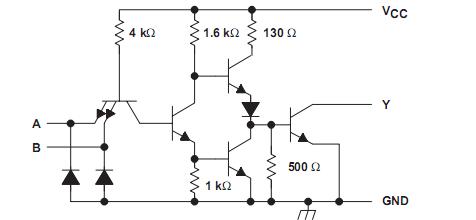 SN75452BD circuit diagram