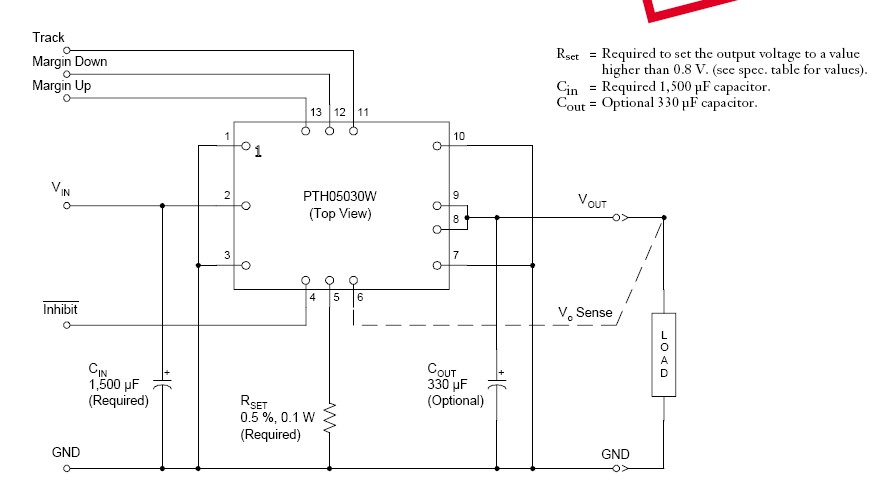 PTH05030WAS block diagram