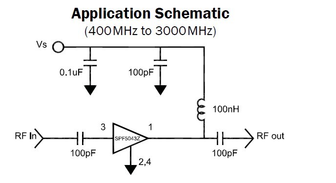 SPF5043Z Application Schematic