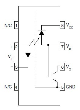 6N136SD Pin Configuration