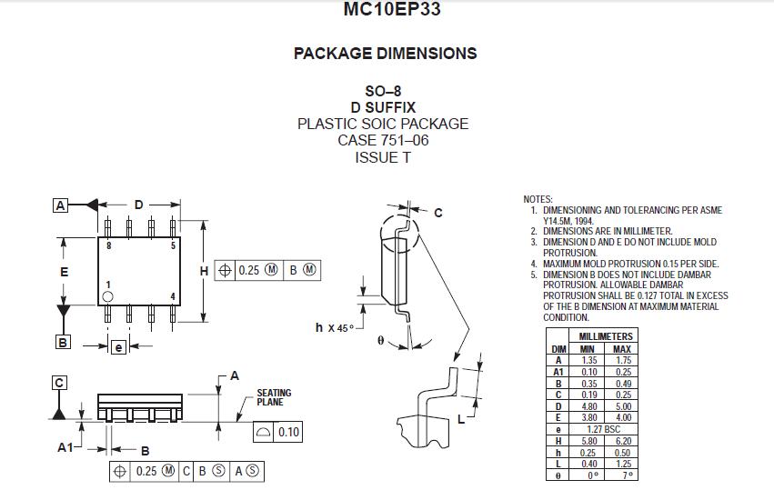 MC10EP33DR2 package dimensions