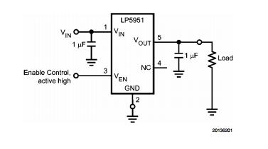 LP5951MFX-3.3 typical application circuit