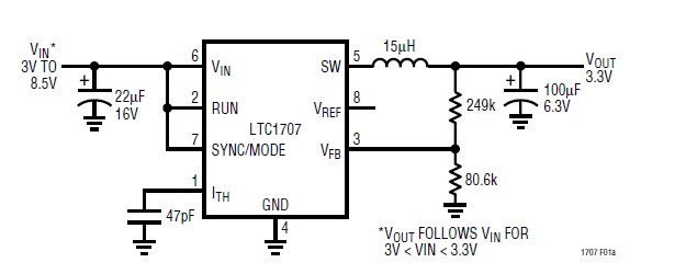 LTC1707IS8#TR pin connection
