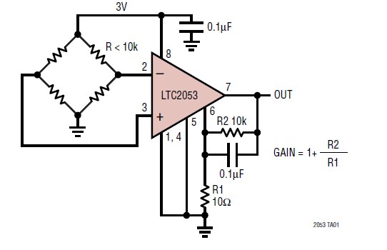 LTC2053IMS8#TR pin connection