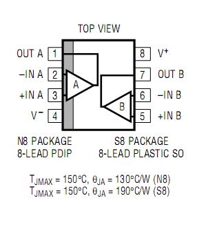 LT1884IS8#TR Pin COnfiguration