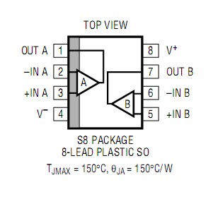 LT1813IS8#TR Pin Configuration