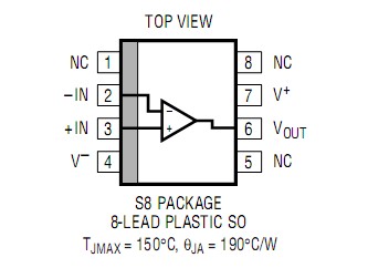 LT1803CS8#TR Pin Configuration