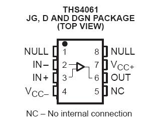 THS4061CD Pin Configuration